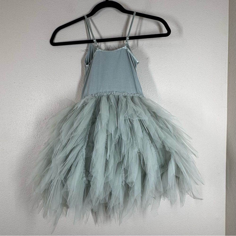 Tutu Du Monde Girls Green Feather Tutu Dress Sequins Beaded Tulle Size 6/7 - Picture 5 of 9